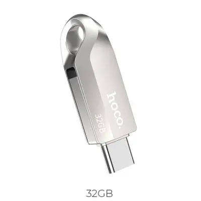 Флеш пам\'ять USB 32Gb Hoco UD8 USB 3.0+Type-C Срібний