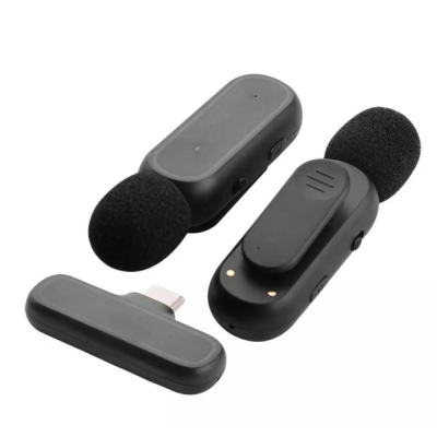 Бездротовий петличний мікрофон K63 Dual Type-C Black, Чорний