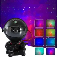 Лазерний нічник-проектор зоряного неба Astronaut Guitaris Black, Чорний