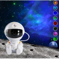 Лазерний нічник проектор зоряного неба Astronaut Star White, Білий