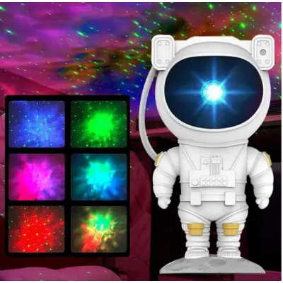 Лазерный ночник-проектор звездного неба Astronaut White, Белый
