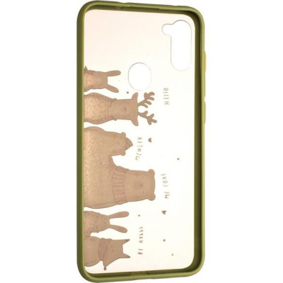 Чехол накладка Gelius Print Animal Samsung A015 (A01) Зеленая