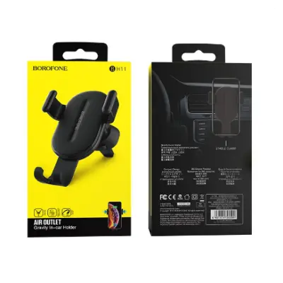 Автотримач Borofone BH11 Black, Чорний