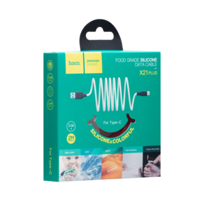 Кабель дата Hoco X21 USB Type A - Type-C 2м Чёрно-красный