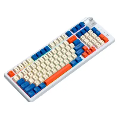 Клавіатура Twolf T70 Led Red Switch (Type-C+2.4Ghz+BT) Біло синя