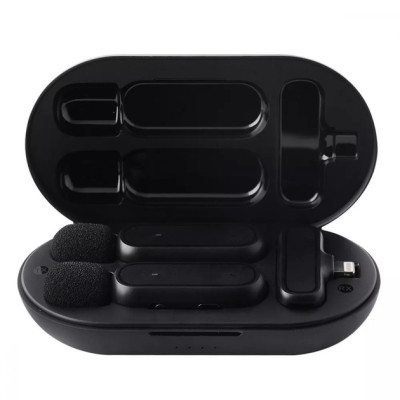 Бездротовий петличний мікрофон K63 Dual IOS Black, Чорний
