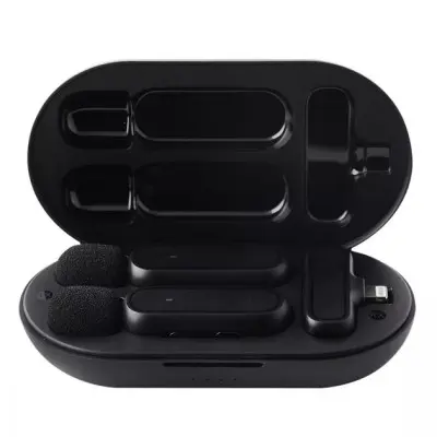 Бездротовий петличний мікрофон K63 Dual IOS Black, Чорний Бездротовий петличний мікрофон K63 Dual IOS Black, Чорний