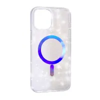 Чехол накладка MagSafe Shiny Color  iPhone 12/12 Pro Прозрачная