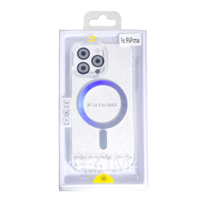 Чехол накладка MagSafe Shiny Color  iPhone 14 Pro Max Прозрачная