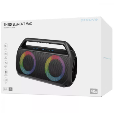 Колонка Bluetooth Proove Third Element Max 40W Black, Чорний