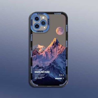 Чехол накладка Sunset iPhone 12 Pro Синяя