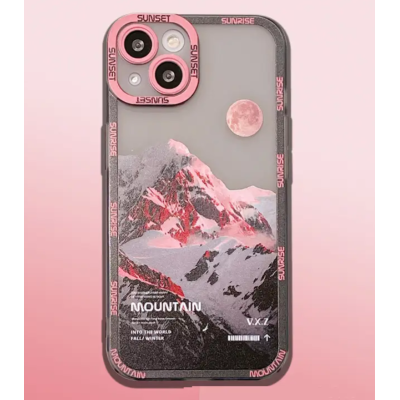Чехол накладка Sunset iPhone 12 Pro Розовая