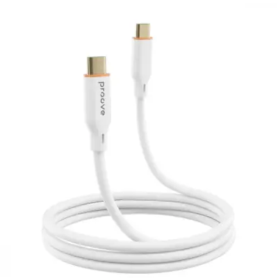 Кабель Proove Jelly Silicone Type-C to Type-C 60W 1м Белый