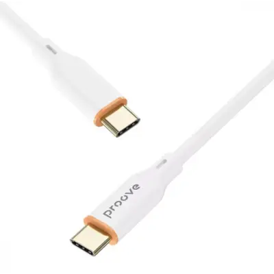 Кабель Proove Jelly Silicone Type-C to Type-C 60W 1м Белый