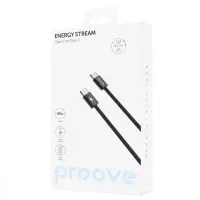 Кабель Proove Energy Stream Type-C to Type-C 60W 1м Черный