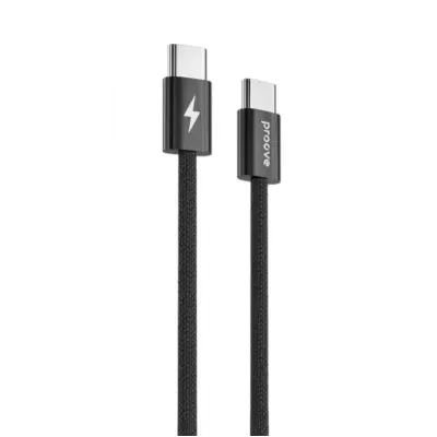 Кабель Proove Energy Stream Type-C to Type-C 60W 1м Черный