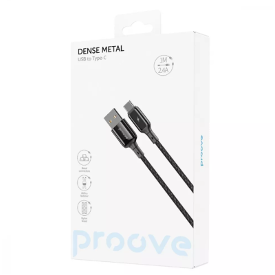 Кабель Proove Dense Metal Type-C 1м Черный