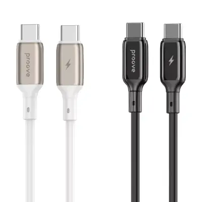 Кабель Proove Flex Metal Type-C to Type-C 60W 1м Белый