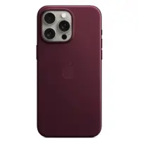 Чехол накладка Leather Case with MagSafe iPhone 15 Темно-вишневый (Mulberry)