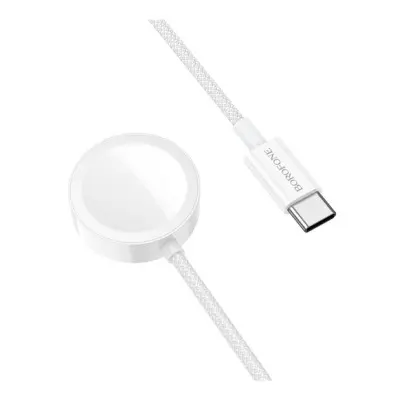 Зарядный кабель USB-C Borofone BQ37 iWatch/Samsung White, Белый Зарядный кабель USB-C Borofone BQ37 iWatch/Samsung White, Белый