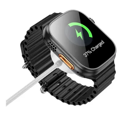 Зарядный кабель USB-C Borofone BQ37 iWatch/Samsung White, Белый Зарядный кабель USB-C Borofone BQ37 iWatch/Samsung White, Белый