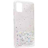 Чехол накладка Star Glitter Samsung A037 (A03s) Прозрачная