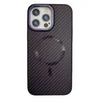 Чохол накладка Carbon Armor with MagSafe iPhone 14 Pro Фіолетова