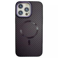 Чехол накладка Carbon Armor with MagSafe iPhone 15 Pro Max Фиолетовая