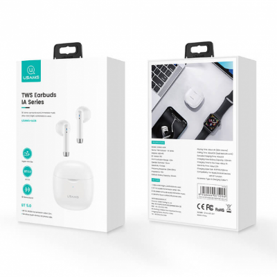 Беспроводные наушники Usams IA04 TWS Earbuds IA Series White, белый