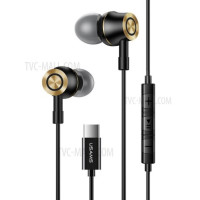 Проводные вакуумные наушники Usams EP-43 Type-C Black, черный Проводные вакуумные наушники Usams EP-43 Type-C Black, черный
