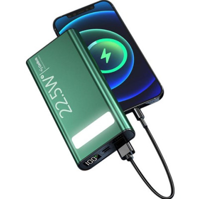 Универсальная мобильная батарея Повербанк Gelius Lightstone 22.5w GP-PB300 30000mAh Зеленый