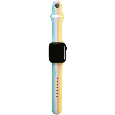 Ремешок Amazfit Bip Силікон Rainbow Желтый/Голубой