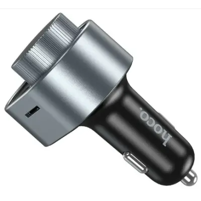 FM Трансмітер Hoco E72 2USB+Type-C 30W Metallic gray, Металево-сірий FM Трансмітер Hoco E72 2USB+Type-C 30W Metallic gray, Металево-сірий
