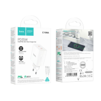 Мережевий зарядний пристрій C108A PD 35W Type-C to Type-C White, Білий Мережевий зарядний пристрій C108A PD 35W Type-C to Type-C White, Білий