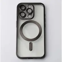 Чехол Накладка Metal Matte MagSafe iPhone 14 Pro Черная