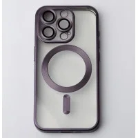 Чохол Накладка Metal Matte MagSafe iPhone 14 Pro Max Темно-фіолетова