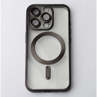 Чехол Накладка Metal Matte MagSafe iPhone 14 Pro Max Черная