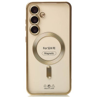 Чохол накладка Metal MagSafe Samsung S24 FE (S721) Золота Чохол накладка Metal MagSafe Samsung S24 FE (S721) Золота