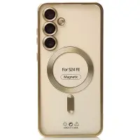 Чехол накладка Metal Matte MagSafe Samsung S24 FE (S721) Золота