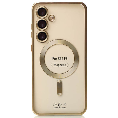 Чохол накладка Metal MagSafe Samsung S24 FE (S721) Золота