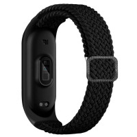 Ремешок Plaited Mi Band 3/4/5/6/7 Черный