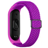 Ремешок Plaited Mi Band 3/4/5/6/7 Фиолетовый Ремешок Plaited Mi Band 3/4/5/6/7 Фиолетовый