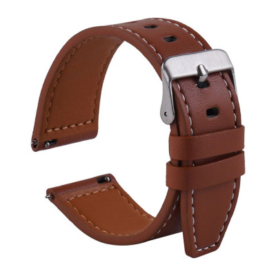 Ремінець Універсальний 22мм Leather Strap with Stright Tip Коричневий