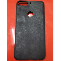 Чехол накладка Leather Huawei Y7 2018/Y7 Prime 2018 Черная Чехол накладка Leather Huawei Y7 2018/Y7 Prime 2018 Черная