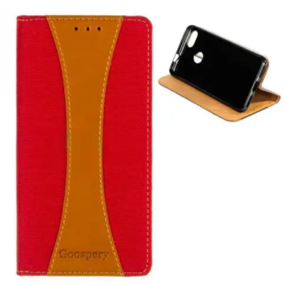 Чохол-книжка Goospery Canvas Huawei Y7 2018/Y7 Prime 2018 Червона (Уцінка)