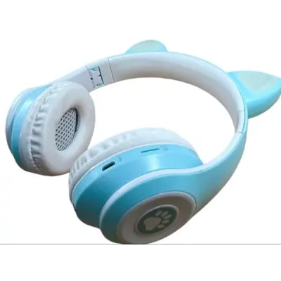 Накладные Беспроводные наушники с кошачьими ушками TUCCI CT930 LED Blue, голубые Накладные Беспроводные наушники с кошачьими ушками TUCCI CT930 LED Blue, голубые