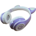 Накладні Безпровідні навушники з вушками кошеня TUCCI CT930 LED Violet, фіолетові