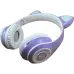 Накладные Беспроводные наушники с кошачьими ушками TUCCI CT930 LED Violet, фиолетовые