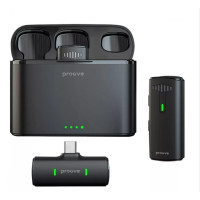 Безпроводной петличный микрофон Proove Demo Type-C Чёрный Безпроводной петличный микрофон Proove Demo Type-C Чёрный