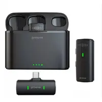 Бездротовий петличний мікрофон Proove Demo Type-C Чорний Бездротовий петличний мікрофон Proove Demo Type-C Чорний